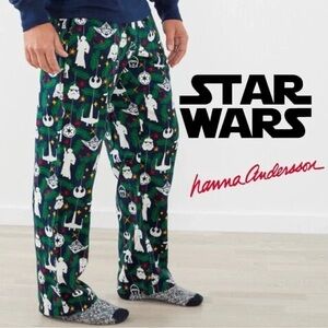 NWOT Hanna Andersson Star Wars Christmas Flannel Pajama Bottoms sz XS